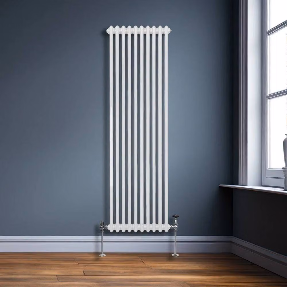 Monstershop Traditional 2 Column Steel Radiator, White, H: 180.0 cm, W: 47.2 cm – 2