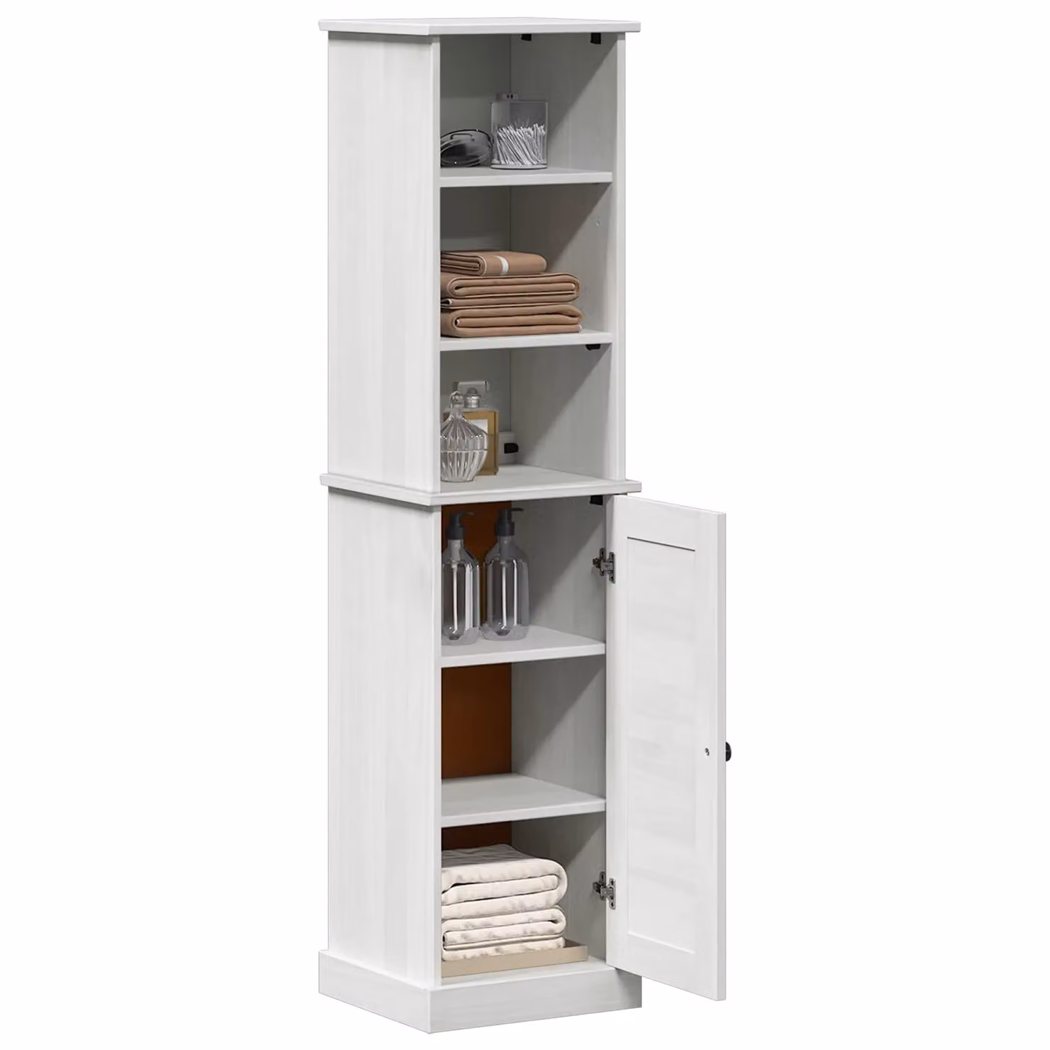 Berkfield Home 2-Piece Rustic Bathroom Furniture Set with Internal Shelves in Brown and White