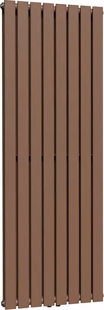 Lux Heat Flat Coloured Vertical Double Radiator in Brown, H 160 cm x W 56 cm