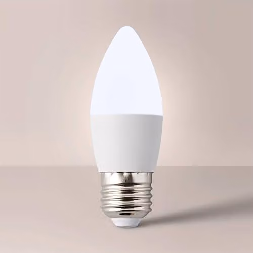 MiniSun 4W High Power LED Candle Bulb, E27 ES, Frosted Opal, 3000K Warm White