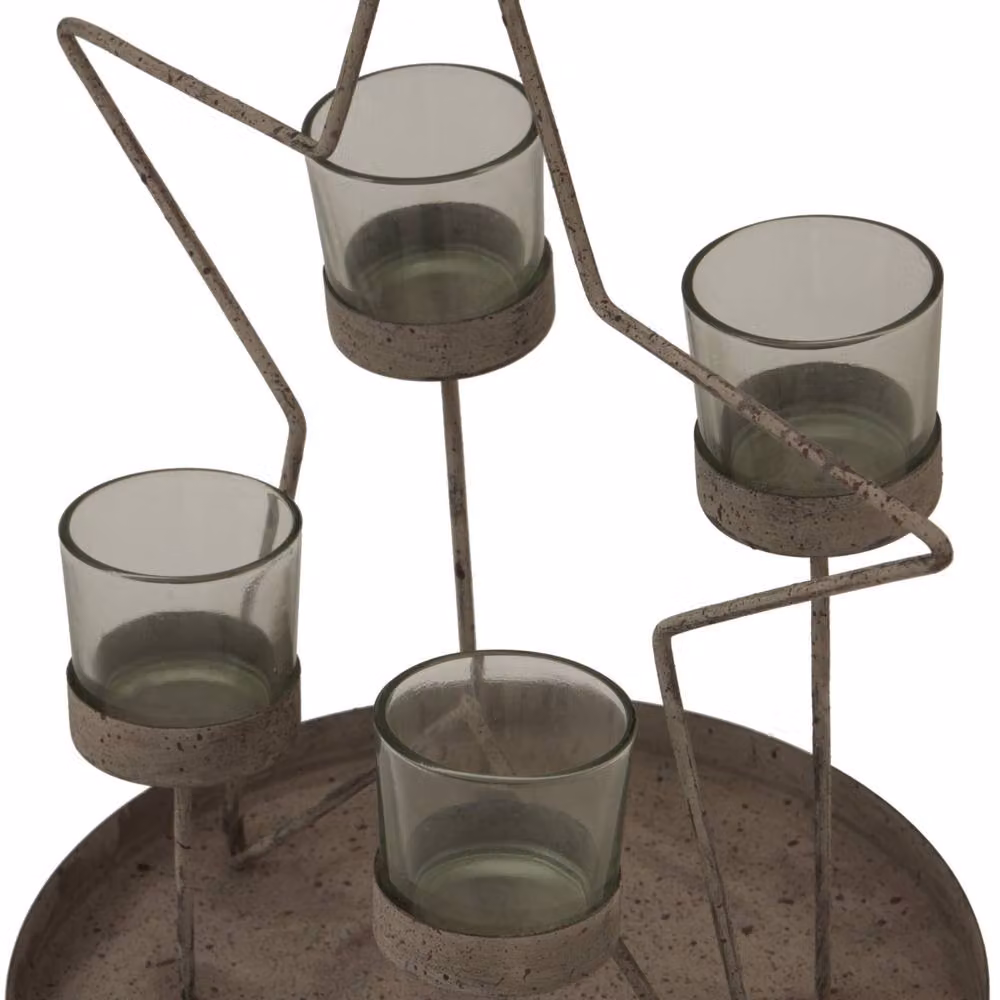 Hill Interiors Outline Star Tealight Candle Holder in Grey Metal – 2