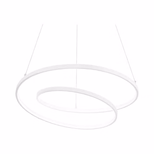 Ideal Lux Netlighting Oz LED Decorative Swirl Integrated Pendant Light, White, 3000K