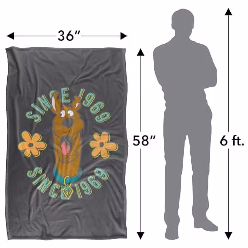 LOGOVISION Scooby Doo In The Middle Super Soft Silky Touch Fleece Throw Blanket, Multicolour, W/D/H: 91 x 147 cm – 4