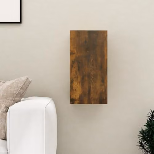 vidaXL Modern Wall Mounted TV Cabinet in Brown Oak, W/D/H: 60 x 30 x 30 cm – 2