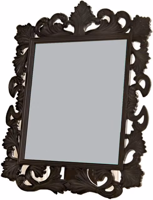 Biznest Classic Rectangular Tabletop Dressing Table Mirror in Black