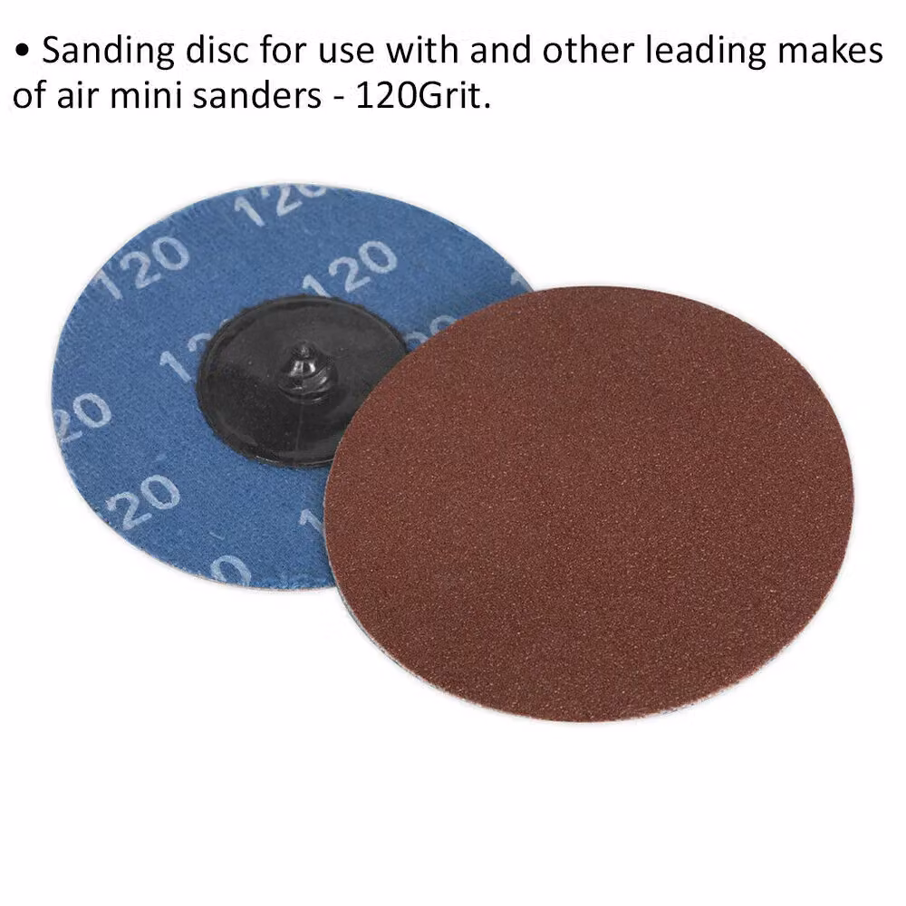 Loops 10 Pack 75mm Quick Change Mini Sanding Discs 120 Grit Aluminium Oxide for Metal, Brown and Multicolour – 2