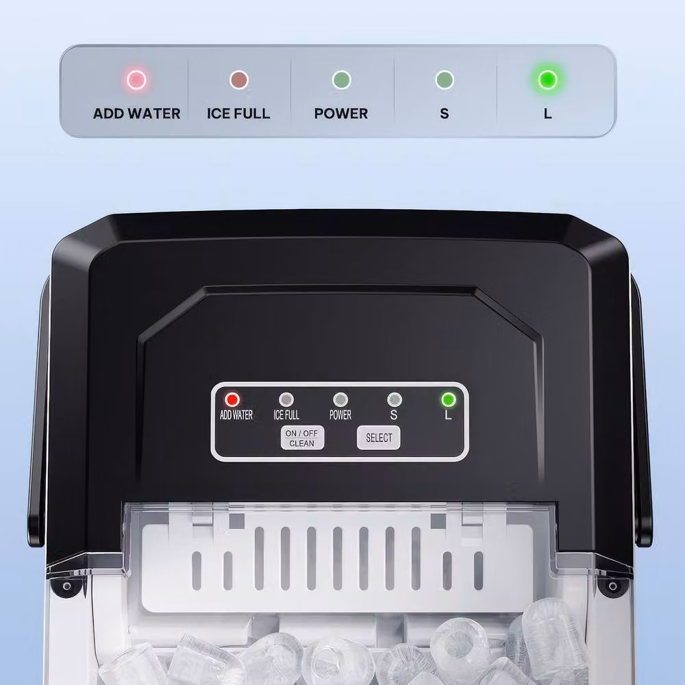 Silonn Portable Countertop Ice Maker in Black with Self-Cleaning Function – 4