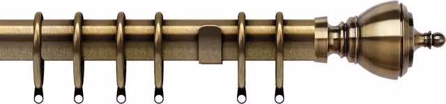Terrys Vienna 35mm Metal Curtain Pole in Antique Brass