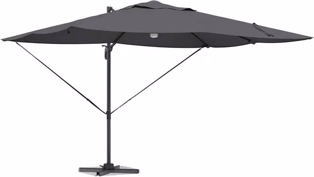 Berkfield Home Modern Cantilever Garden Umbrella in Anthracite Grey Polyester, Height: 220 cm