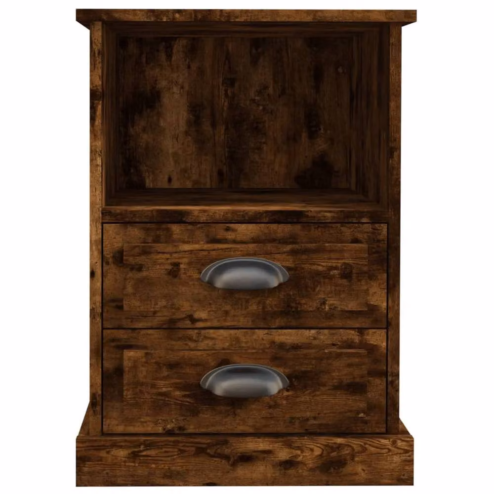 Berkfield Home Bedside Cabinet in Smoked Oak Brown, W/D/H: 43 x 36 x 60 cm – 4