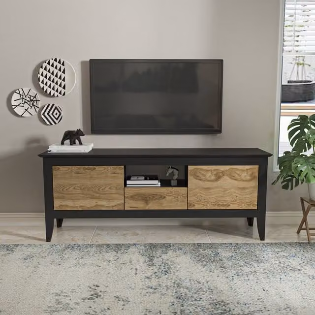 Decorotika Verde Modern TV Unit in Black and Oud