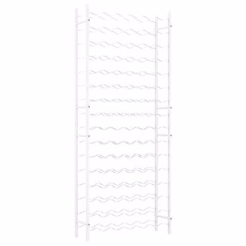vidaXL White Metal Wine Rack for 96 Bottles
