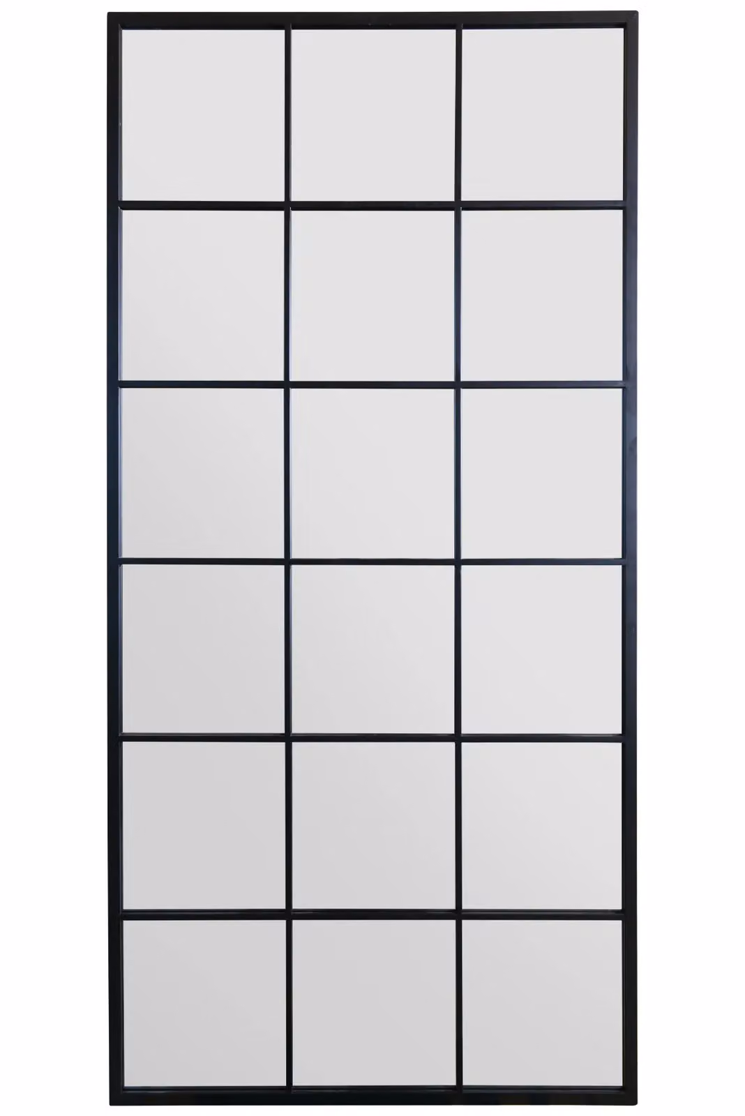 MirrorOutlet The Fenestra Black Modern Window Mirror, W: 85 cm, H: 174 cm – 2