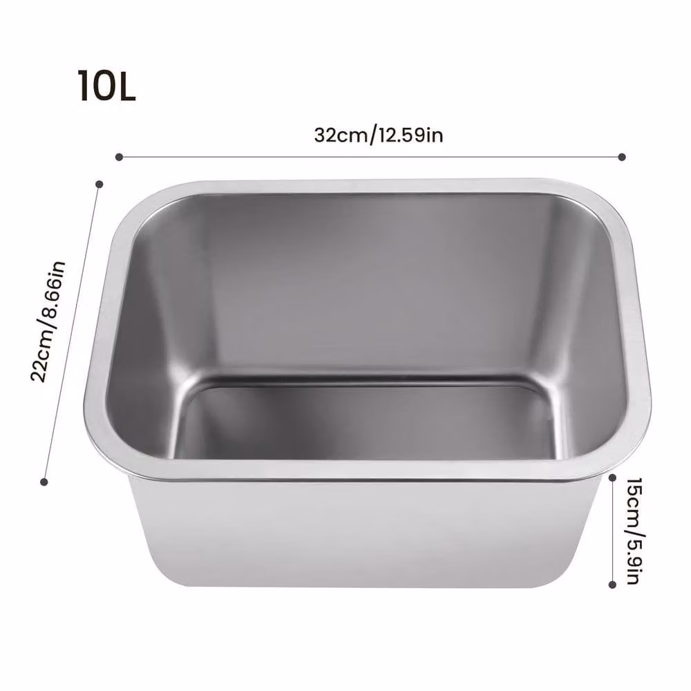 PAWNORA S-1x Silver Stainless Steel and Plastic Round Washing Up Bowl with Colander – 2