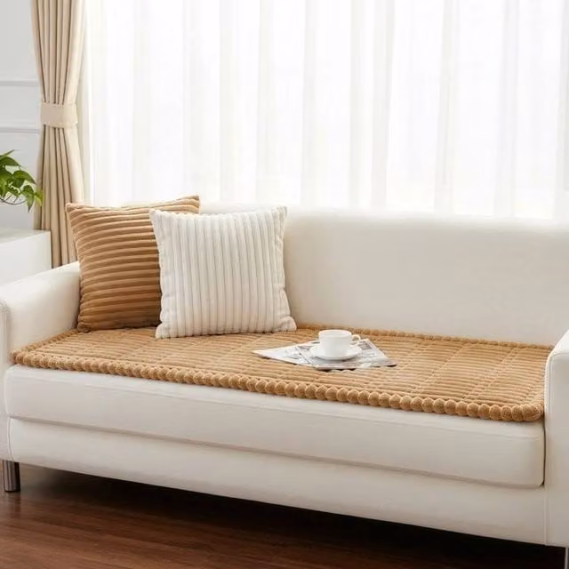 EONLION Washable Thick Sofa Cover in Beige, W/D: 120 x 90 cm – 1