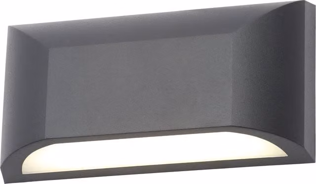 Litecraft Truro Rectangular LED Outdoor Wall Light, Black, 5W