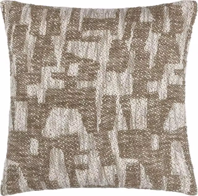 Ola Jacquard Cushion in Olive Green with Polyester and Feather Filling