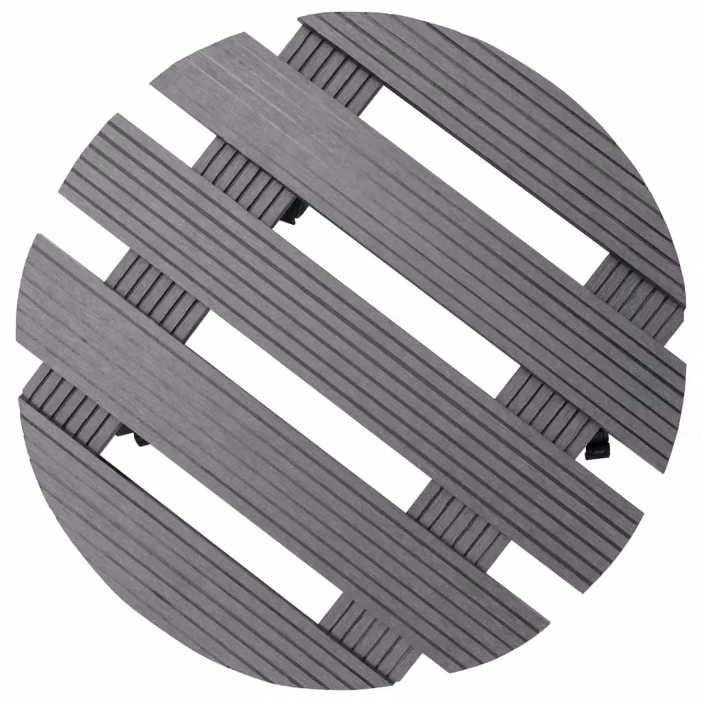Berkfield Home WPC Plant Trolleys, 2 Pieces, Grey, W: 30 cm, D: 7.5 cm – 3