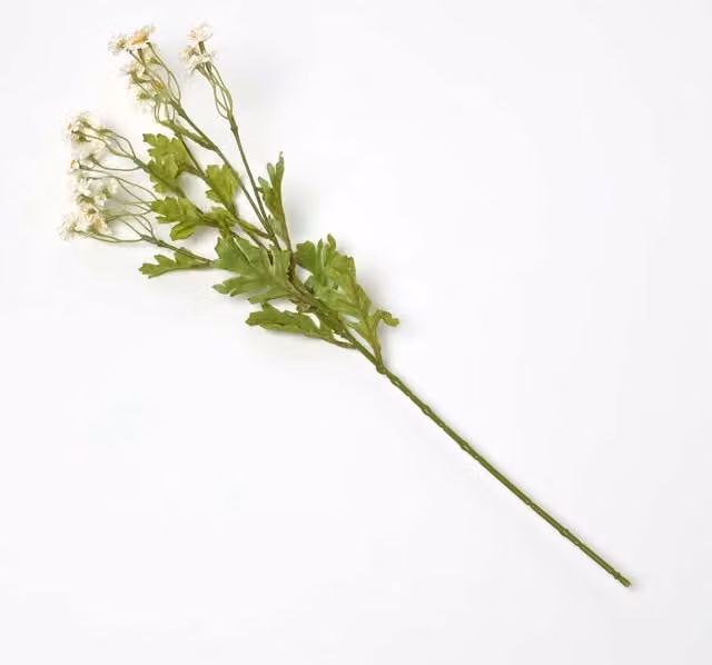 Homescapes Artificial White Wild Daisy Flower Stem, Height: 55 cm