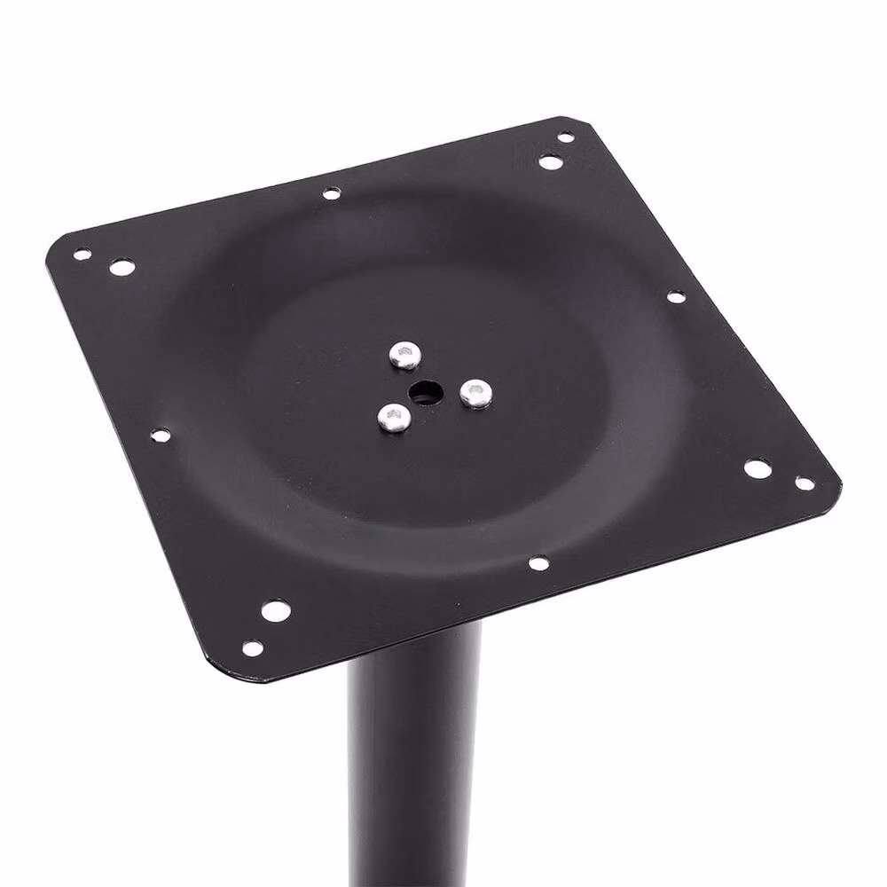 EONLION Round Base Bistro Coffee Dining Table Base in Black Iron, H: 75.0 cm, W: 100.0 cm, D: 44.5 cm – 4
