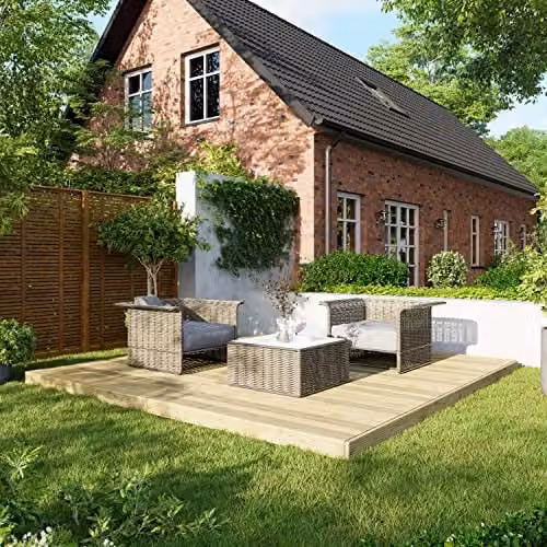 Powersheds Premium Wooden Decking Kit in Brown