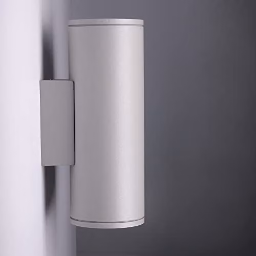 Netlighting Forlight Orion LED Outdoor Surface Mounted Wall Light in Grey with Warm White Downlight IP54 – 5