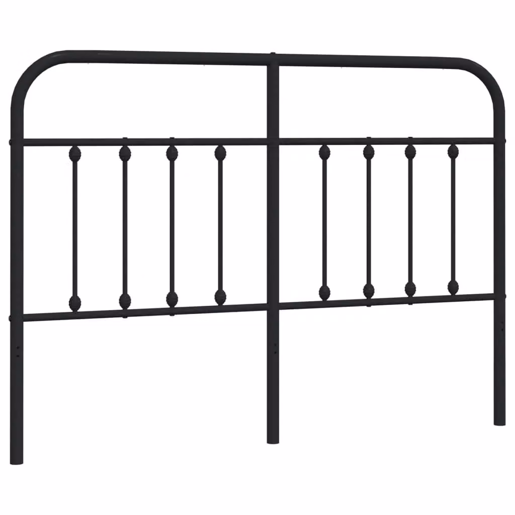 Berkfield Home Classic Metal Headboard in Black, 150 cm – 2