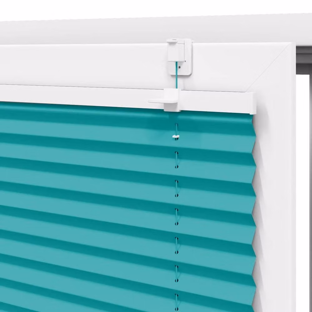 Berkfield Home Single Pleat Blind in Petrol Green, W: 85 cm, H: 200 cm – 2
