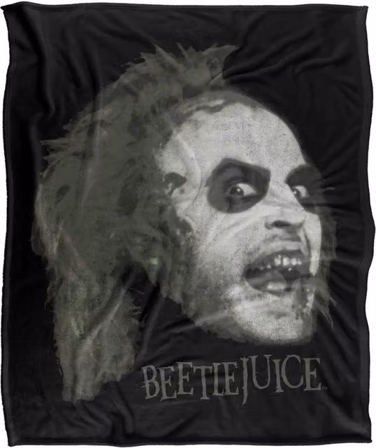 LOGOVISION Beetlejuice 1988 Large Face Super Soft Fleece Throw Blanket, Multicolour, W: 91.44 cm, L: 147 cm – 6