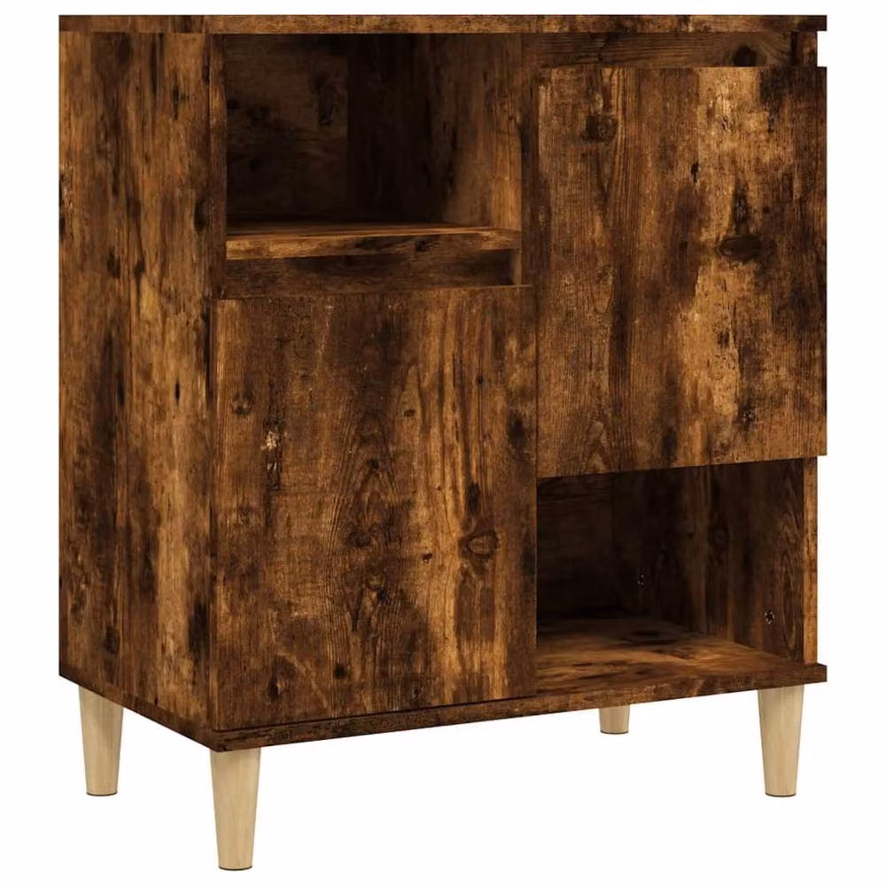 Berkfield Home Mid Century Smoked Oak Sideboard in Brown, W/D/H: 60 x 35 x 70 cm – 2