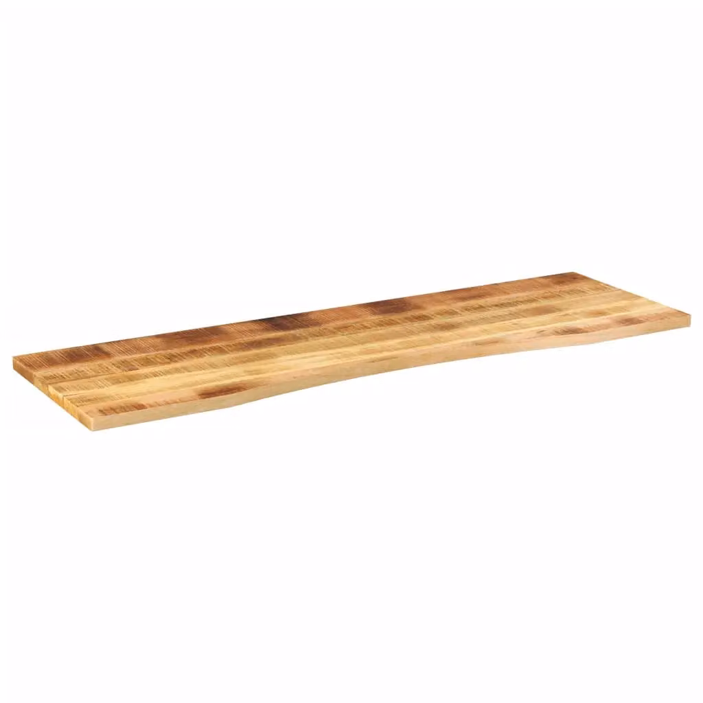 Berkfield Home Curved Solid Mango Wood Desk Top in Brown, W: 160 cm, D: 50 cm, H: 2.5 cm – 2