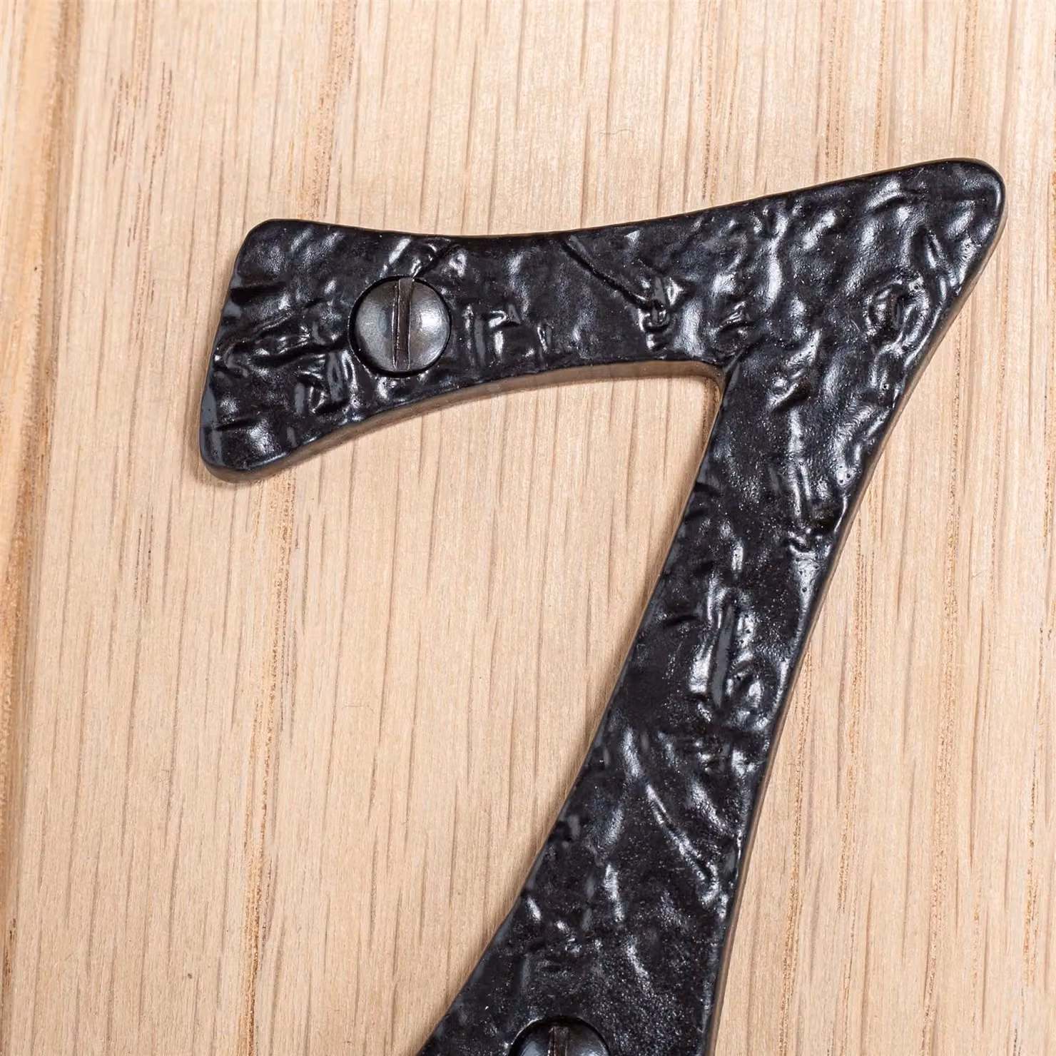Hammer and Tongs Rustic Iron Number 7 Wall Numeral, Grey, Pack of 2, Height: 9 cm – 6