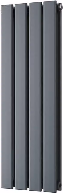 UK Radiators Typhoon Anthracite Flat Tube Horizontal Designer Radiator, Enamelled Steel, H: 80 cm, W: 27.2 cm