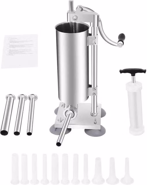 SPETLEK 3L Commercial Sausage Stuffer Meat Filler Machine in Silver