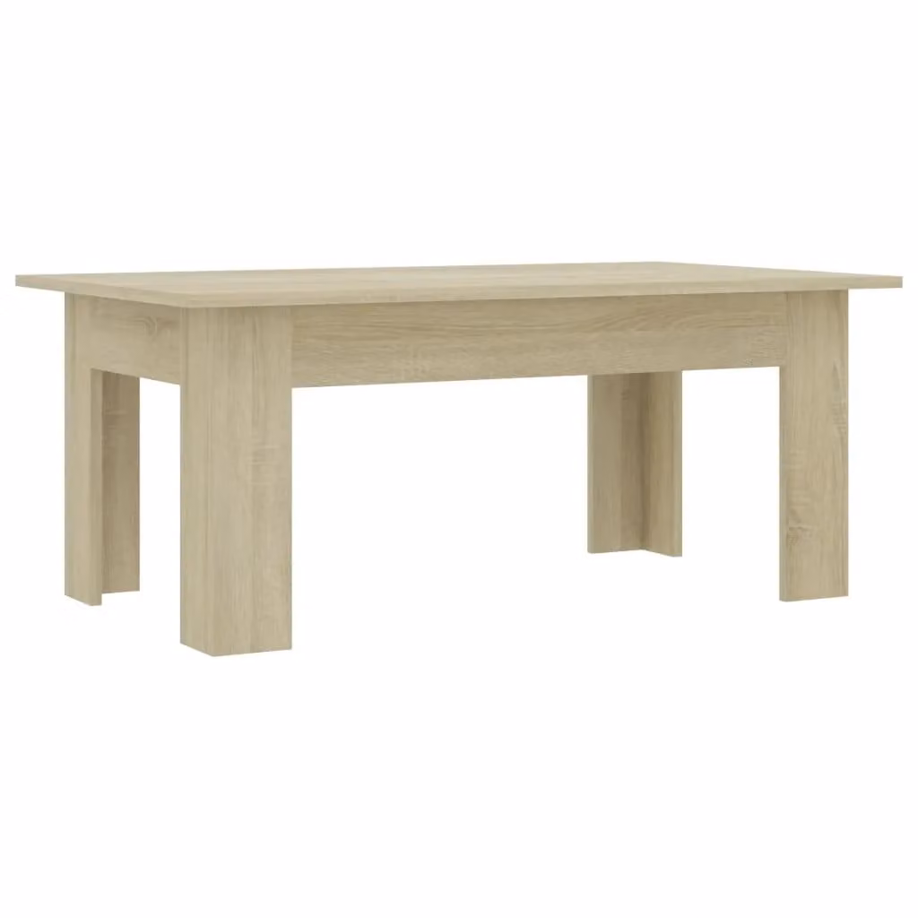 Berkfield Home Sonoma Oak Coffee Table in Brown, W/D/H: 100 x 60 x 42 cm – 2