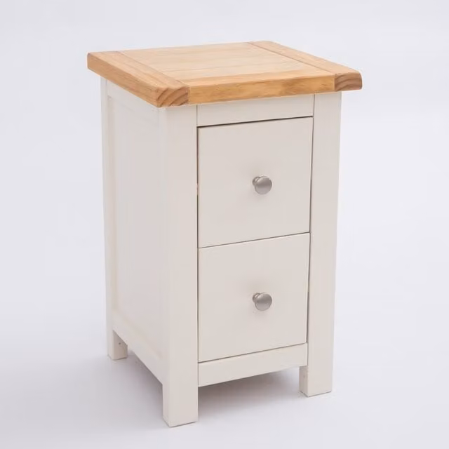 Cabinet Bits Maggiori 2 Drawer Petite Bedside Table in White Pine