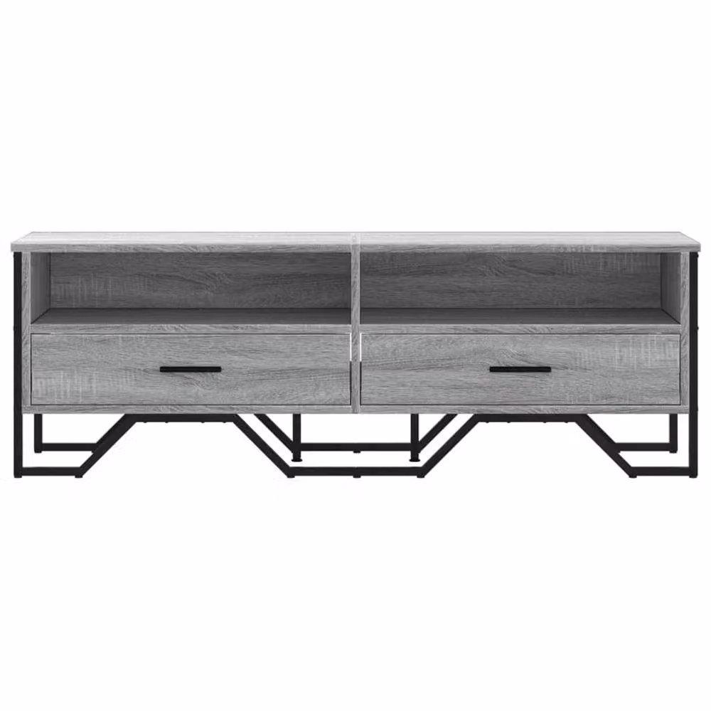Berkfield Home Grey Sonoma TV Cabinet in Engineered Wood W/D/H: 122 x 34 x 41 cm – 4