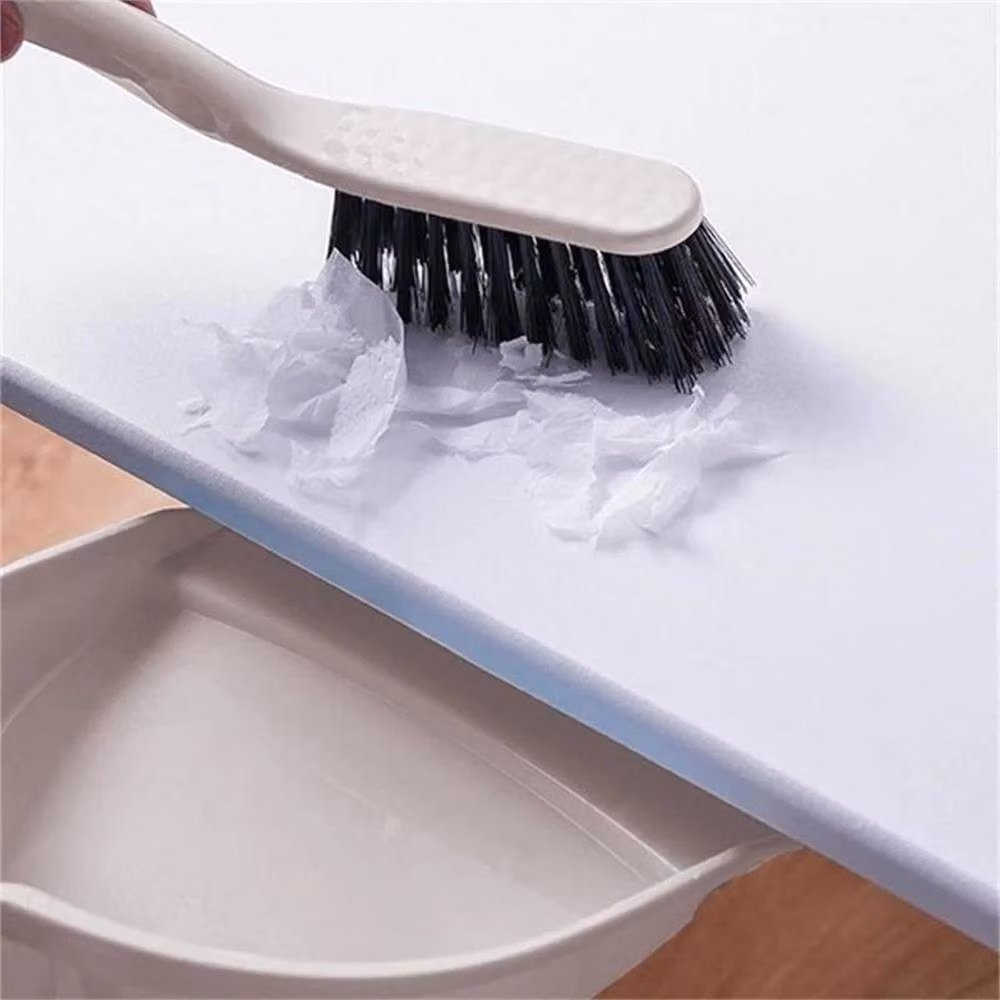 KORVIXA Soft Dustpan and Brush Set in Beige – 2
