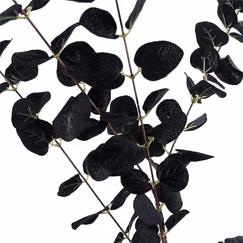Black Leaf Design Artificial Textile Flowers – 3