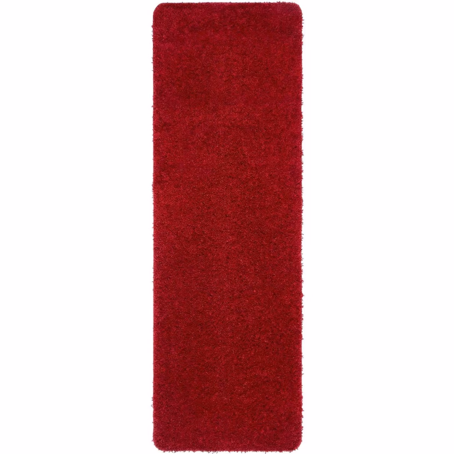 THE RUGS Washable Non Slip Shaggy Round Rug in Red, Diameter: 100 cm – 6