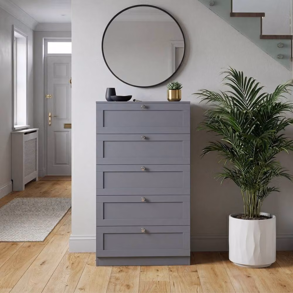 Home Discount Vida Designs Altino 5 Drawer Chest of Drawers in Grey – 4