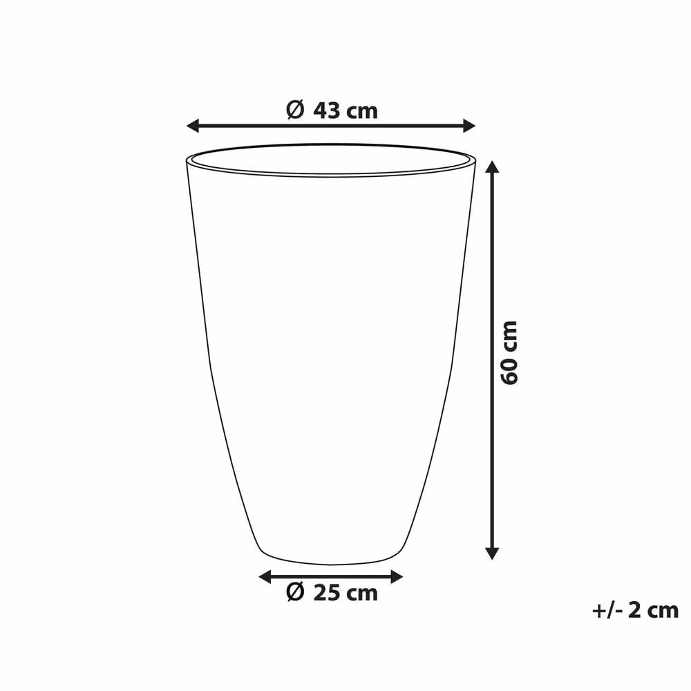 Wyld and Coco Stonecraft Tall Grey Planter, Height: 60 cm – 3