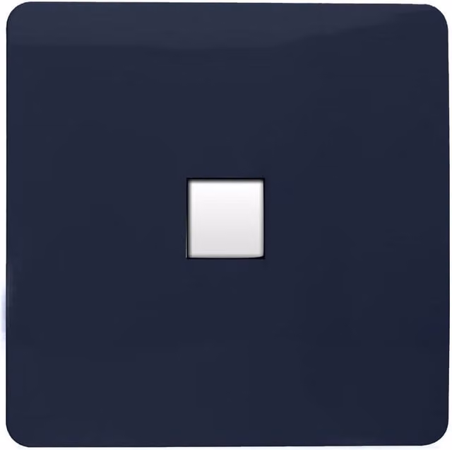 Trendi Switch 1 Gang RJ45 Cat 5e Ethernet Socket in Navy Blue