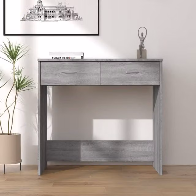 Berkfield Grey Sonoma Writing Desk, W/D/H: 80 x 40 x 75 cm – 1