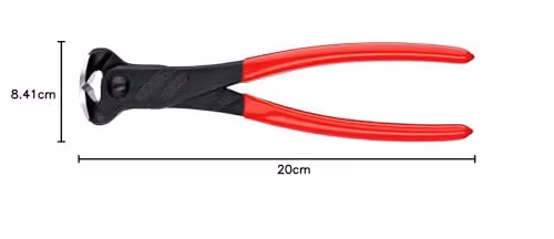 Knipex End Cutting Pliers in Red and Black, 200 mm – 3
