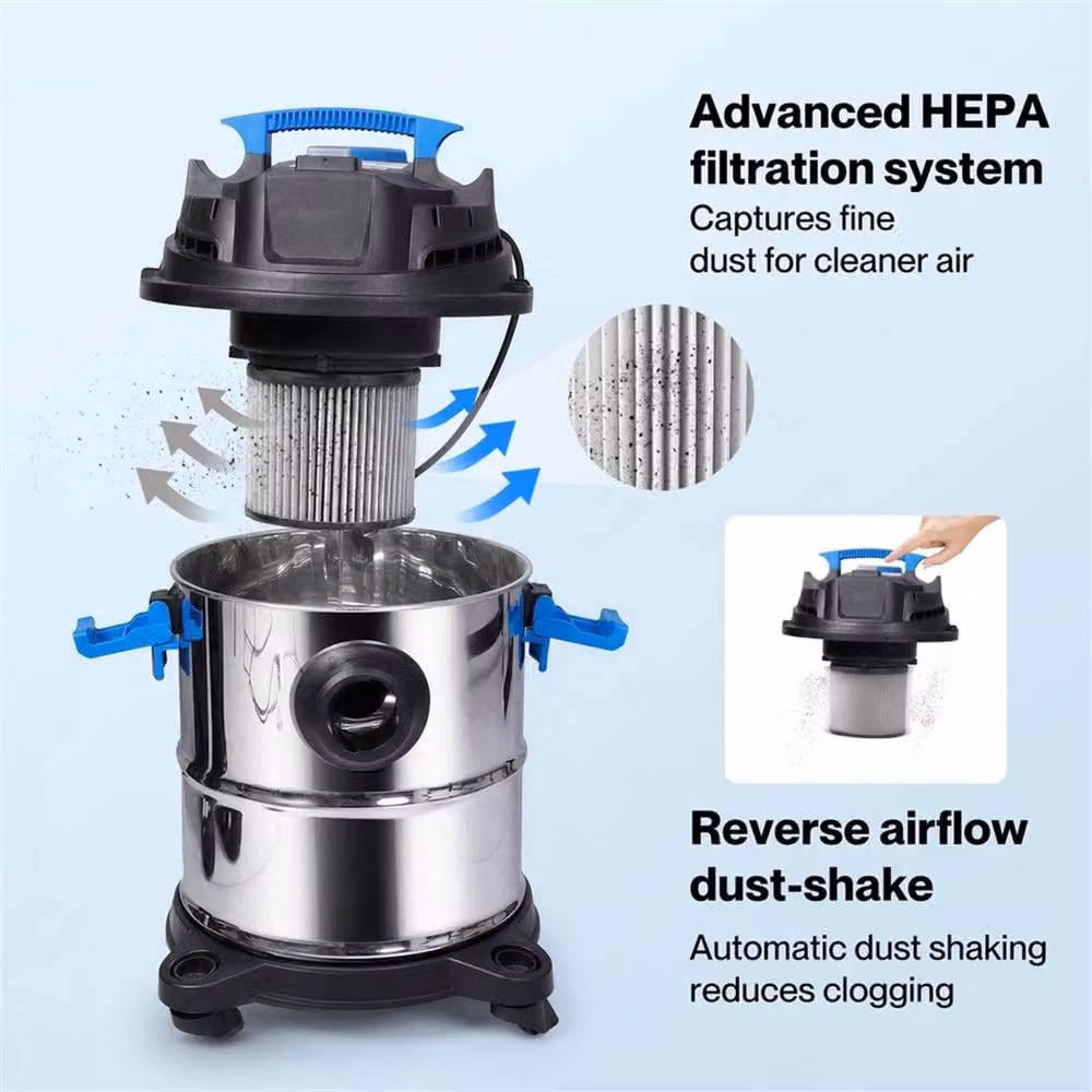 Nordara 1200W Industrial Wet and Dry Vacuum Cleaner in Silver, W/D/H: 100 x 15 x 15 cm – 2