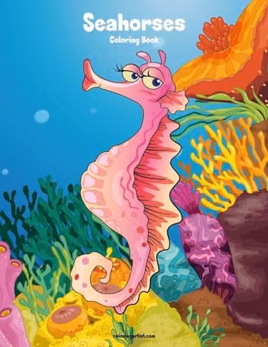 Seahorses Colouring Book 1: Volume 1 for Children by Createspace, Multicolour
