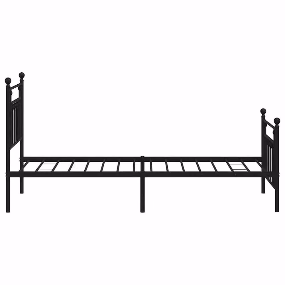 Berkfield Home Metal Bed Frame with Headboard and Footboard in Black, W/D/H: 90 x 190 cm – 4