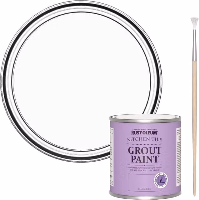 Rust-Oleum Kitchen Grout Paint in White, 250 ml