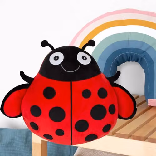 VFM e-Store Red Plush Lady Bird Wall Decoration, W: 36 cm, H: 37 cm – 7